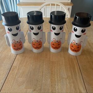 4 Halloween Ghost Tin Figures
